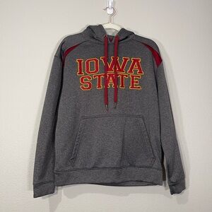 Gray Hoodie with Red and Yellow Iowa State Logo